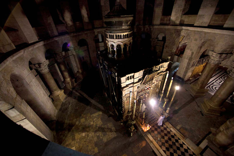 The spot where Christians believe Jesus was buried